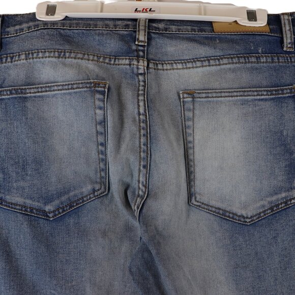 MNMI Embroidered Women's Blue Denim Jeans Size 36x33 - Picture 5 of 11